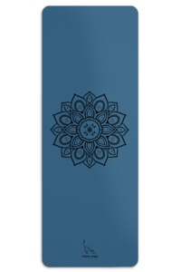 blue yoga mat with mandala design - meow yoga dubai