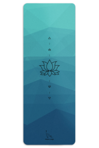 suede yoga mat with lotus and elements design - meow yoga dubai