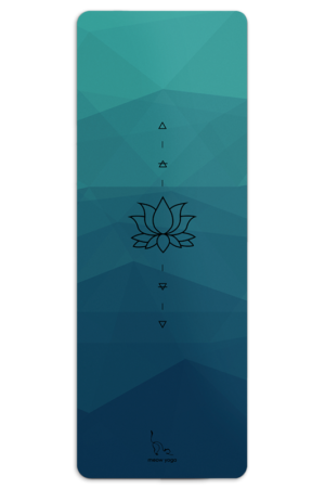 suede yoga mat with lotus and elements design - meow yoga dubai